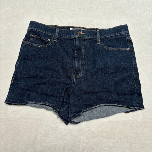 Abercrombie & Fitch Pants - Abercrombie and Fitch Womens High Waisted Demin Shorts W 31 US 12 Dark Wash